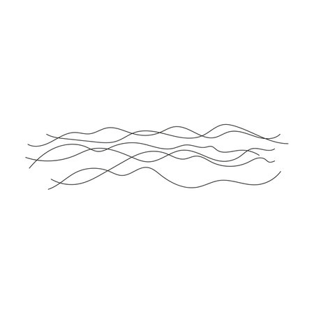 Abstract Landscape Hand Drawn Elements.Hand drawn design elements. Vector black ink abstract textures.のイラスト素材