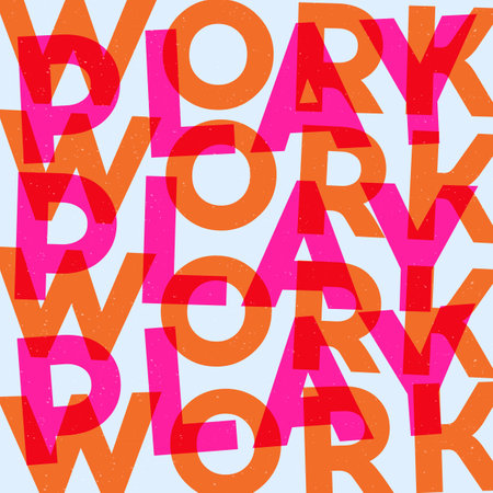 Colorful geometric shape background in trendy riso graph print texture style.のイラスト素材