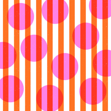 Colorful geometric shape background in trendy riso graph print texture style.のイラスト素材