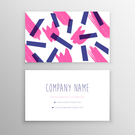 Business card vector template with abstract background. Creative modern designのイラスト素材