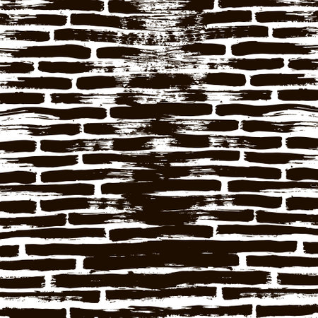 Seamless pattern with hand drawn brush strokes. Wavy and swirled brush strokes vector seamless pattern.のイラスト素材