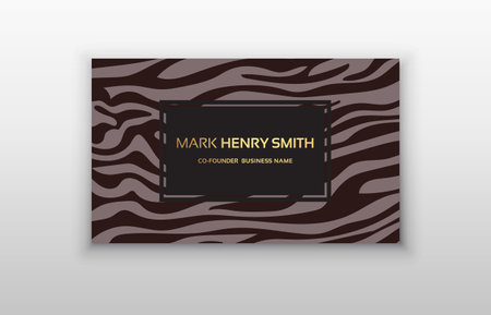 Personal business card. Zebra textureのイラスト素材