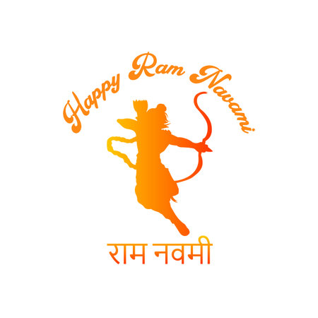 Happy Ram Navami festival of India.のイラスト素材
