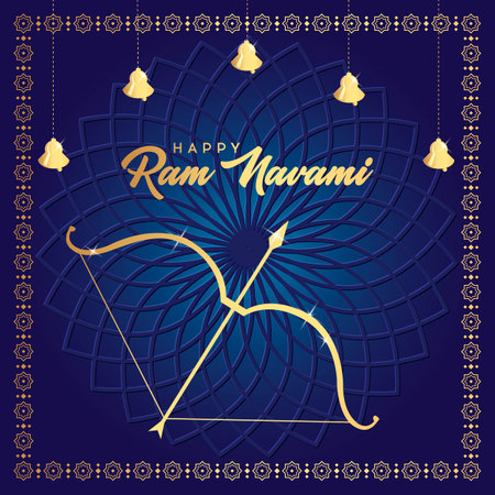 Happy Ram Navami festival of India.のイラスト素材