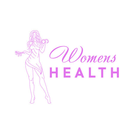 Womens health logo. Beauty woman.のイラスト素材