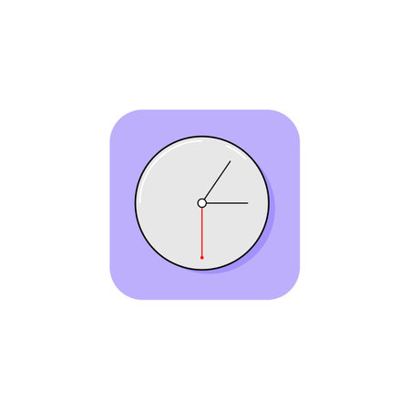 Vector clock icon. Schedule, appointment, important date concept. Modern flat design illustration.のイラスト素材