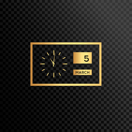Calendars and clocks. Vector clock icon. Schedule, appointment, important date concept. Modern flat design illustration.のイラスト素材