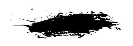 Black Brush strokes isolated on white background. Dry Brush Strokes and Scratches Retro Grunge Background. Vector brush stroke texture. Black ink, paint splatter.のイラスト素材
