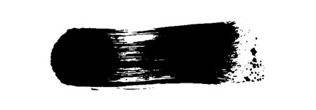 Black Brush strokes isolated on white background. Dry Brush Strokes and Scratches Retro Grunge Background. Vector brush stroke texture. Black ink, paint splatter.のイラスト素材