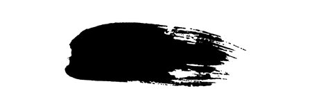 Black Brush strokes isolated on white background. Dry Brush Strokes and Scratches Retro Grunge Background. Vector brush stroke texture. Black ink, paint splatter.のイラスト素材
