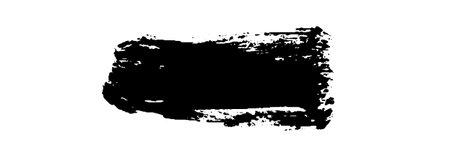 Black Brush strokes isolated on white background. Dry Brush Strokes and Scratches Retro Grunge Background. Vector brush stroke texture. Black ink, paint splatter.のイラスト素材