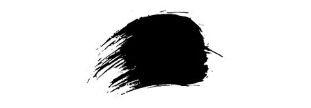 Black Brush strokes isolated on white background. Dry Brush Strokes and Scratches Retro Grunge Background. Vector brush stroke texture. Black ink, paint splatter.のイラスト素材