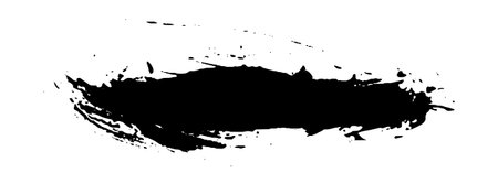 Black Brush strokes isolated on white background. Dry Brush Strokes and Scratches Retro Grunge Background. Vector brush stroke texture. Black ink, paint splatter.のイラスト素材