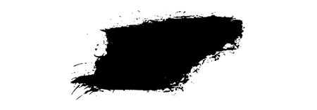 Black Brush strokes isolated on white background. Dry Brush Strokes and Scratches Retro Grunge Background. Vector brush stroke texture. Black ink, paint splatter.のイラスト素材