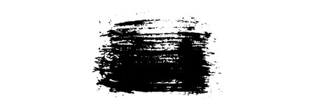 Black Brush strokes isolated on white background. Dry Brush Strokes and Scratches Retro Grunge Background. Vector brush stroke texture. Black ink, paint splatter.のイラスト素材