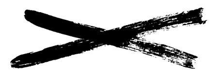 Black Brush strokes isolated on white background. Dry Brush Strokes and Scratches Retro Grunge Background. Vector brush stroke texture. Black ink, paint splatter.のイラスト素材
