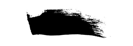 Black Brush strokes isolated on white background. Dry Brush Strokes and Scratches Retro Grunge Background. Vector brush stroke texture. Black ink, paint splatter.のイラスト素材
