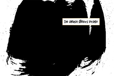 Ink brush strokes background. Grunge Brush strokes Background. Grunge texture Background. Abstract Black and white grunge texture. Vector brush stroke texture. Black ink, paint splatter.のイラスト素材