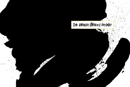 Ink brush strokes background. Grunge Brush strokes Background. Grunge texture Background. Abstract Black and white grunge texture. Vector brush stroke texture. Black ink, paint splatter.のイラスト素材