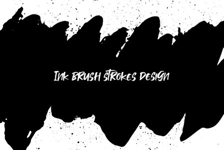 Ink brush strokes background. Grunge Brush strokes Background. Grunge texture Background. Abstract Black and white grunge texture. Vector brush stroke texture. Black ink, paint splatter.のイラスト素材
