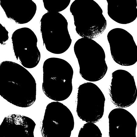 Abstract ink brush stroke background. Modern artistic texture created with expressive black brush strokes on white background. Minimalist vector illustration perfect for posters, branding, packagingのイラスト素材