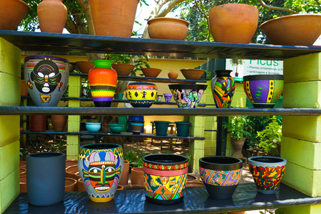 ethnical pottery in Mozambique Africaの写真素材