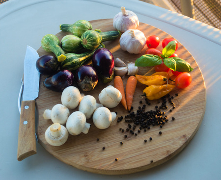 Seasonal vegetables for lunchの写真素材