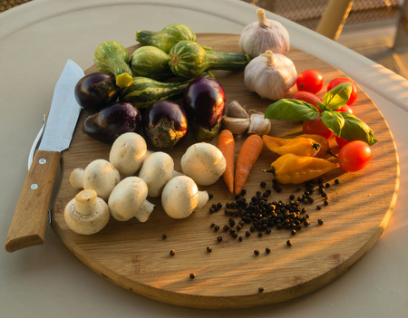 Seasonal vegetables for lunchの写真素材