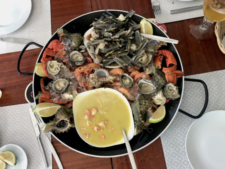 Seafood Dish in a restaurant Mozambique Africaの写真素材