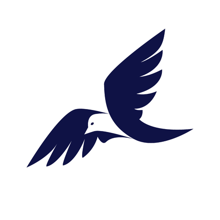 Abstract bird company or brand business logotype. Vector element.のイラスト素材