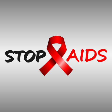 Stop aids poster. World AIDS Day. December 1. Aids Awareness. Vector illustration.のイラスト素材