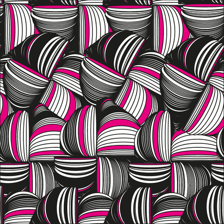 Abstract pattern with the ornament of threads and knots.のイラスト素材