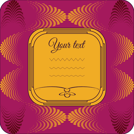 Certificate template with decorative luxury border and text.のイラスト素材