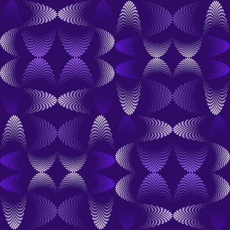 Abstract pattern, halftone effect, that make up wavy futuristic lines.のイラスト素材