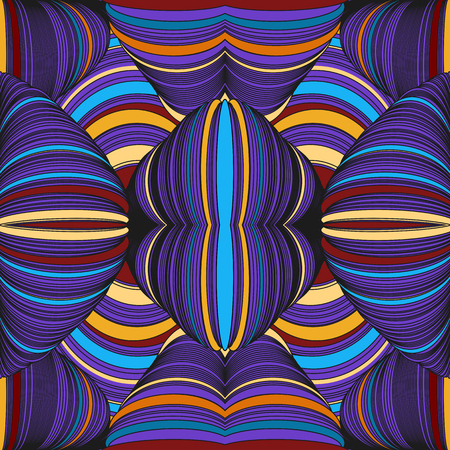 Abstract pattern with the ornament of threads and knots.のイラスト素材