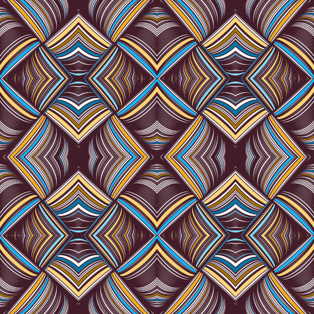 Seamless pattern abstract background with complicated ornament of threads and knots.Could be used for design of background, wallpaper, textile, house interiors.のイラスト素材