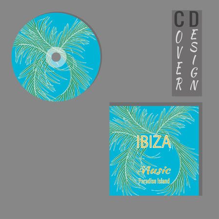 CD cover design with copy space. Presentation design template. Vector ilustration.のイラスト素材