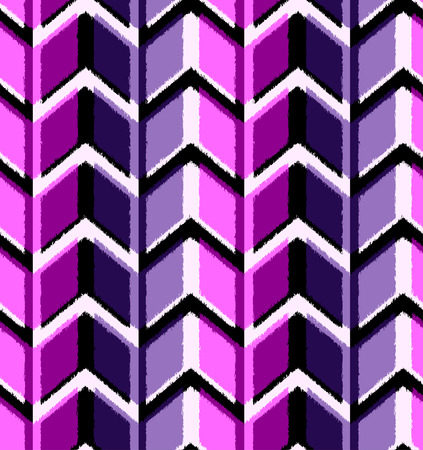 3D drawing zigzag in fashionable colors of ultraviolet and blue. Seamless pattern geometric ornament. Vector drawing.のイラスト素材