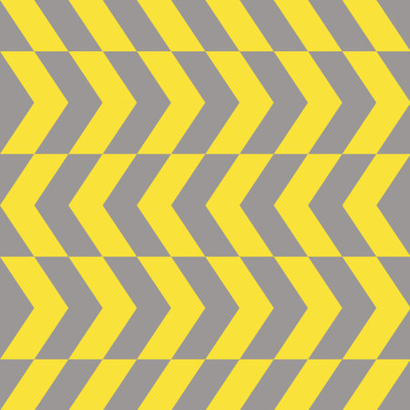 Zigzag pattern, yellow and gray dashed lines. Seamless vector illustration.のイラスト素材