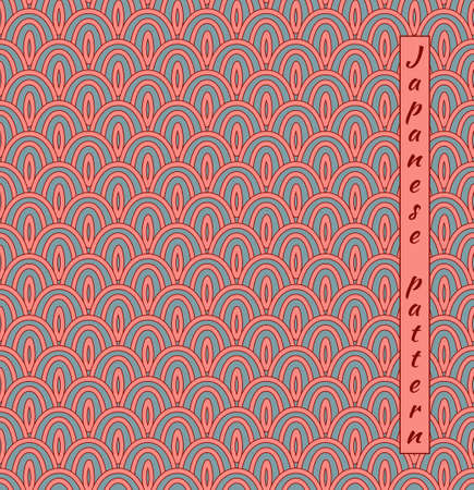 Traditional Japanese pattern, Koi carp fish scales, circles on water. Vector seamless illustration for packaging design, background, textiles, tableware.のイラスト素材