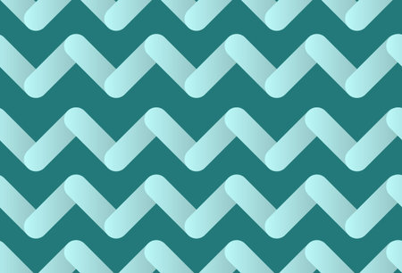 Zigzag ornament seamless pattern. Vector illustration in blue and white colors for winter design and...