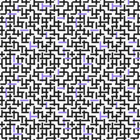 Simple background dotted wide vertical and horizontal lines in black and blue. Seamless vector background maze, labyrinth for design of textiles, dishes, wallpapers.のイラスト素材