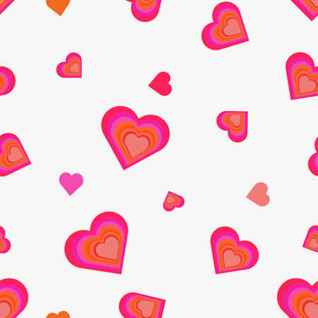 Romantic pattern with hearts. Seamless vector background for packaging, advertising, banner, textile.のイラスト素材
