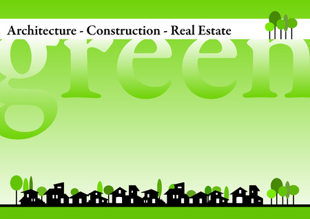 Brochure Cover - Business Card for architecture, construction, real estate companyのイラスト素材