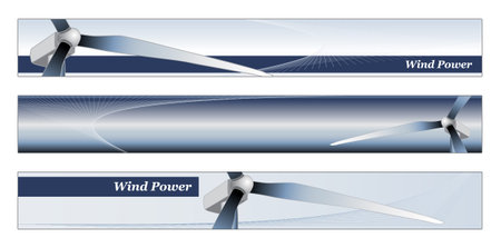 Web banner, business card, label or insignia for green energy projectのイラスト素材