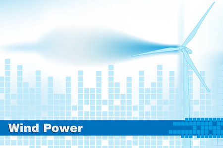 Wind power, renewable energy.  Brochure cover or Business cardのイラスト素材