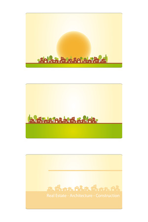 Business card for real estate, architecture, construction business - Labels usefulのイラスト素材