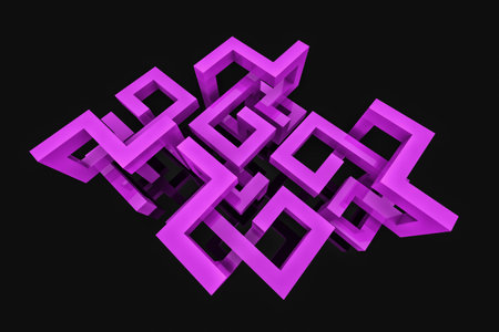 Background with futuristic abstract 3D structureの写真素材