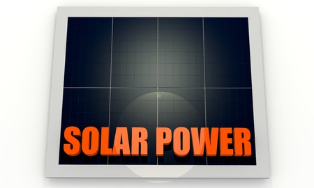Solar energy image with photovoltaic panelの写真素材