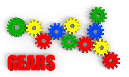 Industry concept image with colorfull gearsの写真素材